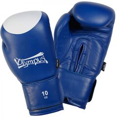 Πυγμαχικά γάντια Olympus Αγωνιστικά Δερμάτινα 10oz Blue
