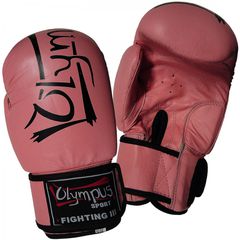 Πυγμαχικά Γάντια Olympus Fighting ΙΙI Δερμάτινα Ροζ