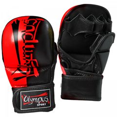 MMA Γάντια Olympus Δίχρωμα Προστασία Αντίχειρα PU Red
