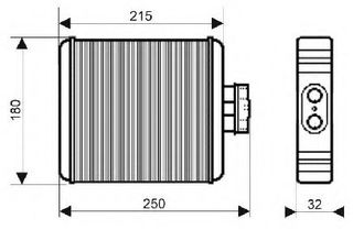 Ψυγειο καλοριφερ (ΚΑΙΝΟΥΡΓΙΟ) ,VOLKSWAGEN ,FOX 2003-2014  (1200cc,1400cc,1400 DIESEL)