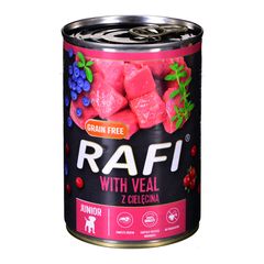 Dolina Noteci Rafi Junior Pate with veal - cranberry - and blueberry - Wet dog food 400 g