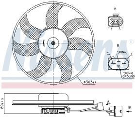 Βεντιλατέρ AUDI A1, A3, TT; SEAT ALTEA, ALTEA XL, IBIZA IV SC, LEON, TOLEDO III; SKODA OCTAVIA II, SUPERB II, YETI; VW BEETLE, CADDY ALLTRACK, CADDY ALLTRACK/MINIVAN 1.0-3.6 02.03-