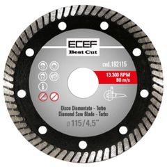 Δίσκος κοπής διαμαντέ για δομικά υλικά Pro turbo | 125mm | 192125 ECEF