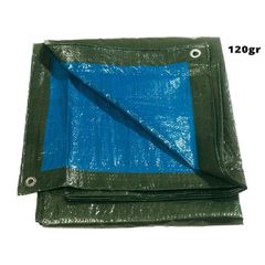 Μουσαμάδες 120gr 6*10m Μπλε/Πράσινοι Αδιάβροχοι με Κρίκους OEM