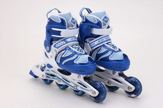 Ρυθμιζόμενα Inline Skates με Flash (ΡΟΖ) Blue 38-41