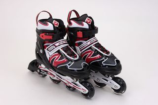 Ρυθμιζόμενα Inline Skates με Flash (ΡΟΖ) Black 38-41