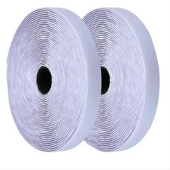 Αυτοκόλλητη ταινία Velcro (χριτς-χρατς) σε λευκό χρώμα σετ ΚΟΥΛΟΥΡΑ 25m ΑΡΣΕΝΙΚΟ ΚΑΙ 25Μ ΘΗΛΥΚΟ