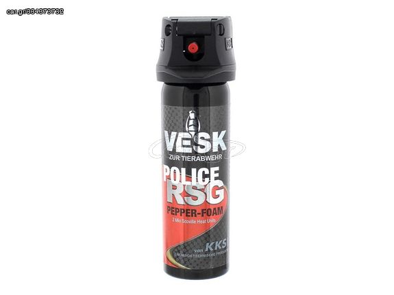 KKS Police RSG Pepper Spray 63ml Schaum (Style εκτόξευσης: Αφρός)-12063-F-Ενδεικτική τιμή προϊόντος της κατασκευάστριας εταιρείας για την Ευρωπαϊκή αγορά : 55€ 