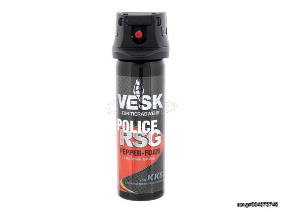 KKS Police RSG Pepper Spray 63ml Schaum (Style εκτόξευσης: Αφρός)-12063-F-Ενδεικτική τιμή προϊόντος της κατασκευάστριας εταιρείας για την Ευρωπαϊκή αγορά : 55€ 
