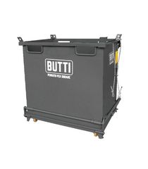 Butti 637L10C Μεταλλικός Κάδος Ανοιγόμενου Πάτου Τροχήλατος Αντοχής Βάρους ως 600kg Χωρητικότητας 1000lt