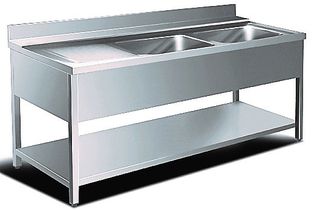ΠΡΟΣΦΟΡΑ!!! Λάντζα ανοιχτή 160x60x85cm με 2 γούρνες