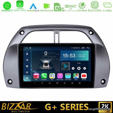 Bizzar G+ Series Toyota RAV4 2001 – 2006 8core Android12 6+128GB Navigation Multimedia Tablet 9″