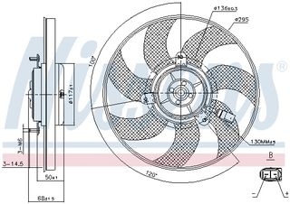 Βεντιλατέρ AUDI A1, A3, TT; SEAT ALTEA, ALTEA XL, IBIZA IV SC, LEON, TOLEDO III; SKODA OCTAVIA II, OCTAVIA III, SUPERB II, YETI; VW BEETLE, CADDY ALLTRACK 1.0-3.6 02.03-