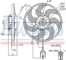 Βεντιλατέρ OPEL ASTRA G, ASTRA H, ASTRA H CLASSIC, ASTRA H GTC, ZAFIRA B, ZAFIRA B/MINIVAN 1.3D-2.2 03.04-