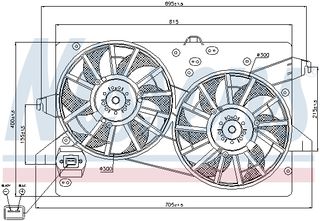 Βεντιλατέρ  FORD COUGAR, MONDEO II, MONDEO III 1.6-2.5 08.96-03.07