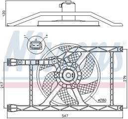 Βεντιλατέρ FIAT 500, 500 C, PANDA; LANCIA YPSILON 0.9-1.2LPG 07.07-