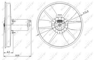 Βεντιλατέρ SEAT CORDOBA, CORDOBA VARIO, IBIZA II, INCA; VW CADDY II, CADDY II/MINIVAN, CORRADO, GOLF II, GOLF III, GOLF IV, PASSAT B3/B4, POLO, POLO III CLASSIC, VENTO 1.4-2.0 10.86-12.02