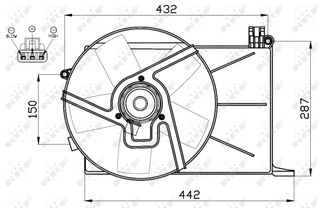 Βεντιλατέρ OPEL COMBO/MINIVAN, CORSA B 1.4/1.5D/1.7D 03.93-12.02