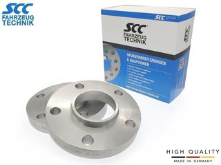 20mm Αποστάτες Τροχών SCC - Καρέ: 5x120 - Κέντρο: Φ72,6 mm - Al 7075 - Ασημί - 2 Tμχ. - (12126)
