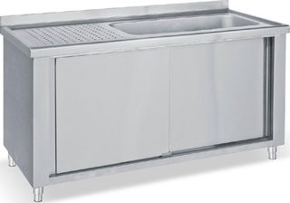 ΠΡΟΣΦΟΡΑ!!! BAMBAS FROST LK126-180 Λάντζα Κλειστή Με 1 Γούρνα 126x51x35 cm 180x70x85cm