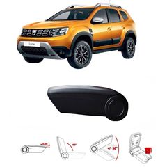 Κονσόλα Χειροφρένου Τεμπέλης Armster OE1 TR Limited Με Usb Για Dacia Duster 2018+ Χωρίς Εργοστασιακό Τεμπέλη Μαύρο Χρώμα Με Κόκκινη ραφή AutoEuro