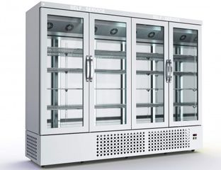 ΠΡΟΣΦΟΡΑ!!! THK-277-4S-W Ψυγείο Βιτρίνα Κατάψυξη 4 Γυάλινες Πόρτες Self Service GN 2/1 264x70x215cm