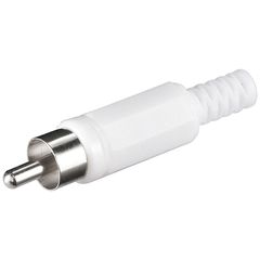 Adaptor RCA Male White Adapter Τελικό Βύσμα Καλωδίου Αρσενικό AP51400-W