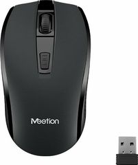 Mouse Wireless 2.4G Optical USB Black 1600dpi Ποντίκι Οπτικό Ασύρματο Meetion MT-R560