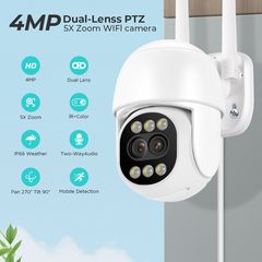 Κάμερα ασφαλείας με διπλό φακό 4mpx2 lens και ζουμ 8 φορες 