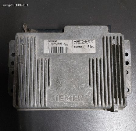 Εγκέφαλος Κινητήρα RENAULT CLIO II 1.6, SIEMENS S115301202 C, HOM7700867270, Ξεκλείδωτο