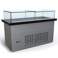ΠΡΟΣΦΟΡΑ!!! VIK-189-2Z Επιδαπέδια Θερμαινόμενη Βιτρίνα Ζαχαροπλαστείου με Μοτέρ 180x90x130cm