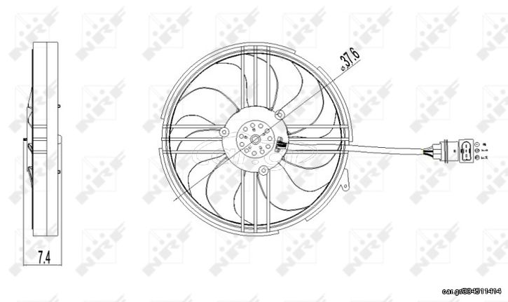 Βεντιλατέρ SEAT AROSA; VW LUPO I, POLO 1.4D/1.6 01.99-07.05