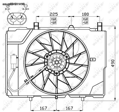 Βεντιλατέρ MERCEDES C T-MODEL (S202), C (W202), CLK (A208), CLK (C208), E T-MODEL (S210), E (VF210), E (W210), SLK (R170) 1.8-3.2 03.93-04.04