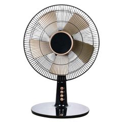 Eurolamp 147-29058 Μαύρος-Χρυσός Επιτραπέζιος Ανεμιστήρας Φ30 40W