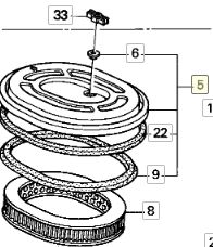 Κάλυμμα φιλτροκούτι Honda Civic 3dr / 4 dr '88-'95 (17210PM3000) Cover comp air cleaner 