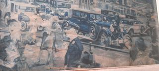 Συλλεκτικος πίνακας εποχής 1930 50 σε κάδρο διαστάσεις 50 χ40 περίπου. Αν θέλετε δεστε όλες τις αγγελίες μου κάτω από το όνομα μου ευχαριστώ για το χρόνο σας 