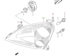 Φαναρι Εμπρος Δεξι Suzuki Liana-thumb-1