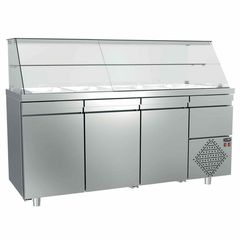 ΠΡΟΣΦΟΡΑ!!! VSS-187-3G Ψυγείο Πάγκος Συντήρησης Για Σαλάτες με 3 1/2 Πόρτες και Μοτέρ 184x70x130cm