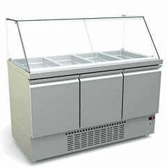 ΠΡΟΣΦΟΡΑ!!! VSK-137-3G Ψυγείο Πάγκος Συντήρησης Για Σαλάτες με 3 Πόρτες και Μοτέρ Κάτω 138x70x130cm