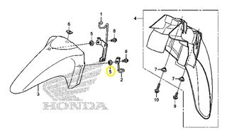 Αποστάτης Μπροστινού Φτερού Honda ANF.125 Innova 2003-2006 81312-KPH-900