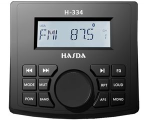 HASDA MP3 PLAYER H-334 4x50W ΜΕ ΡΑΔΙΟΦΩΝΟ/USB/BLUETOOTH (ΑΔΙΑΒΡΟΧΟ/ΣΤΡΟΓΓΥΛΟ/ΜΑΥΡΟ)