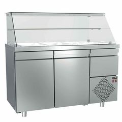 ΠΡΟΣΦΟΡΑ!!! VSS-137-2G Ψυγείο Πάγκος Συντήρησης Για Σαλάτες με 2 1/2 Πόρτες και Μοτέρ 138x70x130cm