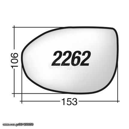  Κρύσταλλο καθρέπτη δεξί και αριστερό MAZDA 6 2009 - 2014 ABARTH 124 SPIDER 2016 FIAT 124 SPIDER 2016