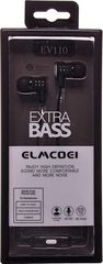 Elmcoei earphones EV-110 Extra Bass jack 3,5mm Black