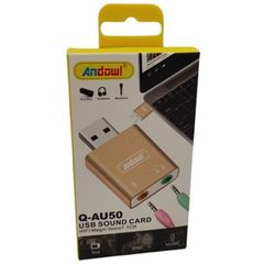 Andowl Q-AU50 Εξωτερική USB Κάρτα Ήχου 7.1 σε Ασημί χρώμα