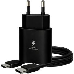 Travel adapter Wall 25W USB-C & Cable USB-C Super Fast Charging Μαύρο
