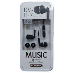 Elmcoei earphones EV-197 jack 3,5mm Black