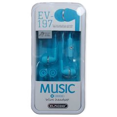 Elmcoei earphones EV-197  jack 3,5mm Light Blue