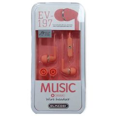 Elmcoei earphones EV-197 jack 3,5mm Orange