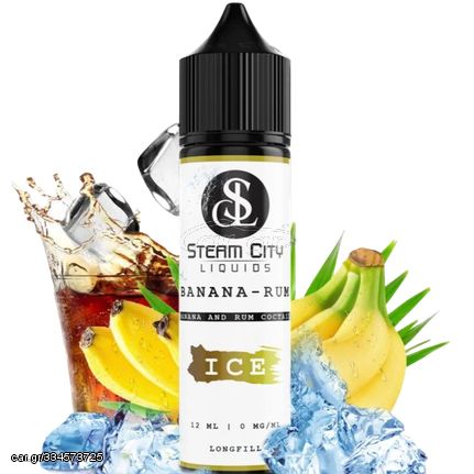 Steam City Ice Banana Rum 12/60ml Flavorshot